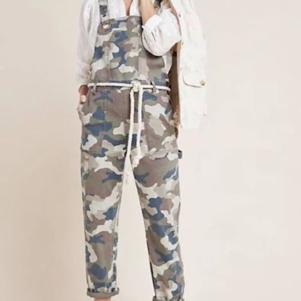 Anthropologie Carter Camo Utility Overalls 4